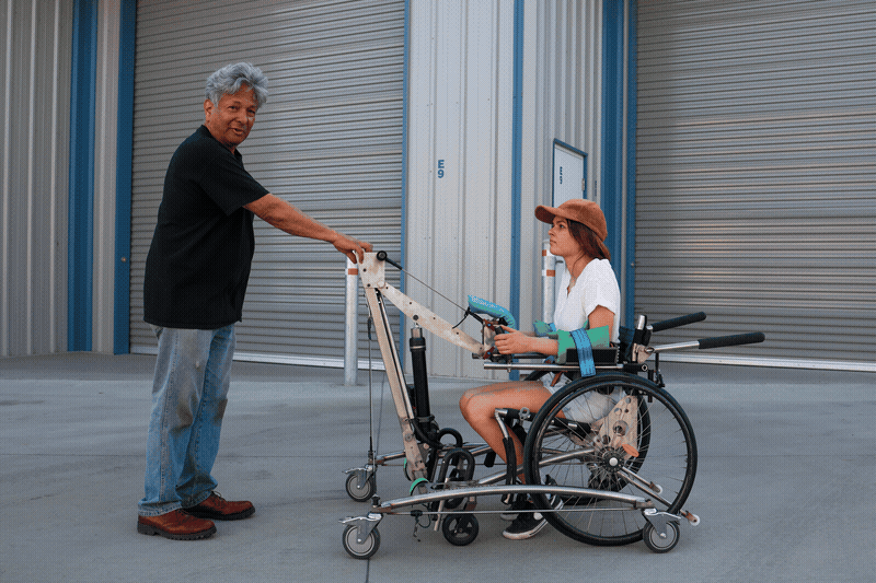 The Traveler lifting a user from seated to standing